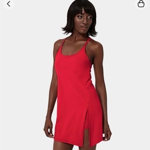 Cloudful Air U Neck Sleeveless Side Pocket 2 and 1 Dress ❤️